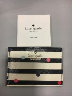 Kate Spade - Blk/White Stripe Card Holder