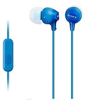 Sony MDR-EX15LP Blue Wired Headphones - "NO Box"