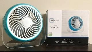 Mainstays 6" White Table Air Circulator White