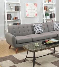 Poundex F6961-2A - Left Facing 3-seat Sofa