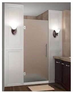 Cascadia 34" x 72" Hinged Completely Frameless Single Panel Shower Door (UZO1758_17315585)