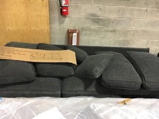 Emerald Home Furnishing - LSF Corner Sofa - U4174-31-03 Small rip on back corner - DK Grey