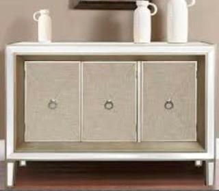 Myrie 3 Door Accent Cabinet- Mirrored Top (LPRF1461)