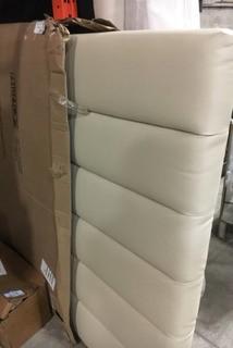 Josephs Upholstered Platform Bed - Cream Leather - Double