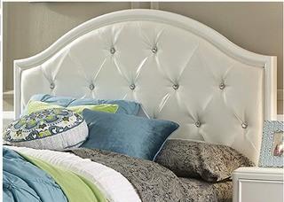 Liberty Furniture 710-BR17HU Stardust Full Panel Headboard, 60" x 2" x 56", Iridescent White