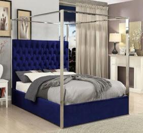 Meridian Furniture - Porter Navy Queen Bed - 