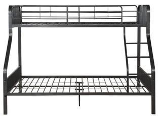 Zoomie Kids Tasha Twin XL Over Queen Slat Bunk Bed (ZMIE3007) - Gun Metal Grey