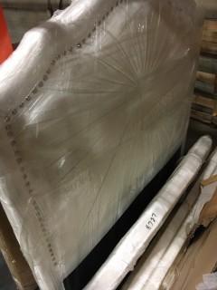 White UPH Tufted Bed - Double