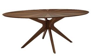 Sheryl Dining Table (LGLY5881_23497932) - Walnut Color