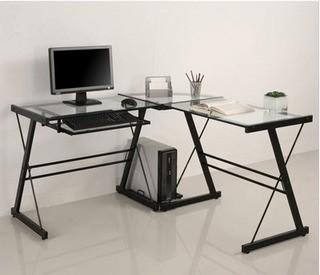 Walker Edison - 3-PC Glass Imperial Desk - D51Z29