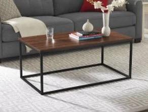 Walker Edison - 42" Open Box Coffee Table - Dk Walnut - C42LWSQDW