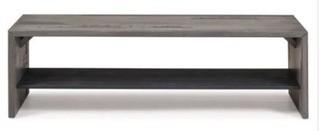 Walker Edison - 58" Solid Reclaimed Wood Entry Bench - Grey - B58ALPGY