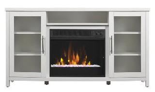 Rossville TV Stand with Electric Fireplace, 18MM6036-PT85S - White 