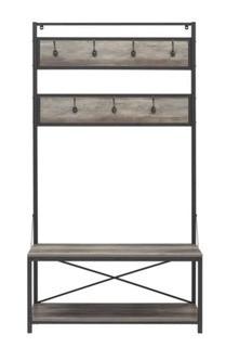 Walker Edison - Metal & Wood Hall Tree - HT72MWGW