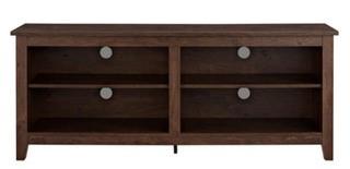 Walker Edison - 58" Wood TV Media Stand Storage Console  - Trad. Brown - W58CSPTB