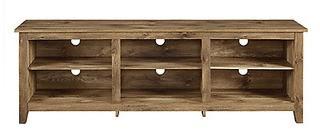 Walker Edison - 70" Wood Media TV Stand Storage Console - Rustic oak- W70CSPRO