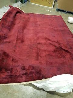 Isabelline One-of-a-Kind Deveraux Hand-Knotted Wool Purple Indoor Area Rug 7'10" x 9'10"