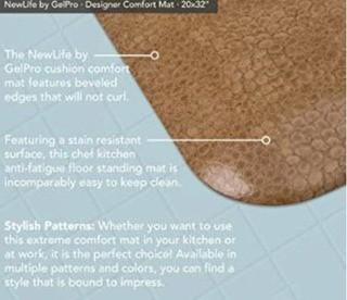 Designer Comfor Mat - Pebble Caramel 20x48