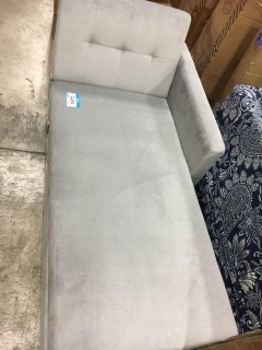 Grey Fabric Chaise Lounger - "AS-is"