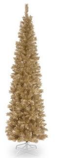 House of Hampton Champagne Gold 7' Fir Artificial Christmas Tree with Metal Stand (HOHM6665)