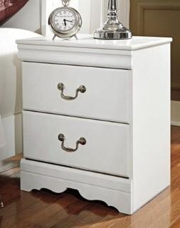 Signature Design by Ashley Anarasia Series Two Drawer Nightstand in in White Finish B129