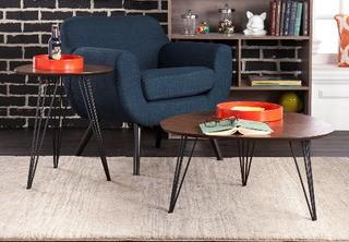 Holly & Martin Bannock 2pc Table Set - Dark Tobacco w/ Black CK782000TX