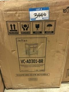 Jeffan Furniture - VC-AD301-BR - one drawer accent side table - Brown
