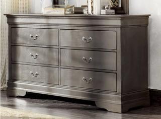 Lisle 6 Drawer Double Dresser - Washed Grey