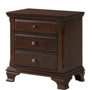 Brinley 3-Drawer Cherry Nightstand- CN600NSO