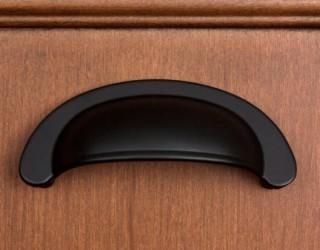 GlideRite Hardware Classic 2 1/2 Center Cup/Bin Pull (GLRT1079_13240953)-50PC Matte Black