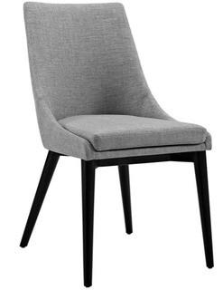 MODWAY Viscount Light Gray Fabric Dining Chair 