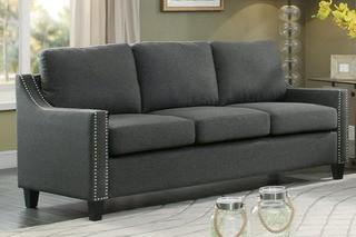 Klausner Furniture Grey Upholstered Electric Reclining Sofa