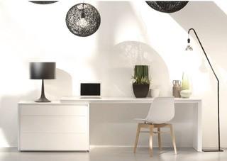 J&M 3 Drawer Trend Modern Desk - White