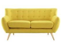 Retro Bright Yellow Loveseat