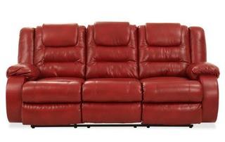 Red Leather Recliner Sofa