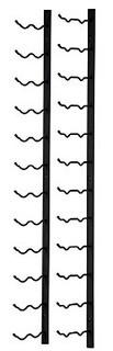 VintageView - WS42-K - 24 Bottle Wall Mounted Metal Hanging Wine Rack - 4 Foot (Satin Black) 