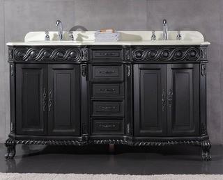 Ove Decors Trent 60" Double Bathroom Vanity Set - Missing 1 Knob