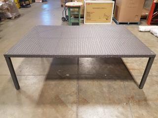 Wicker Patio Table - 63" x 91" - NO GLASS!