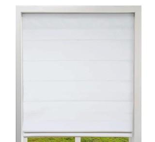 Blackout Cordless Fabric Roman Shades-3PC-24x72"- Cloud White