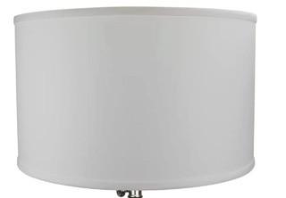Fenchel Shades 18" Linen Drum Lamp Shade (FLSS1107_35945623) White
