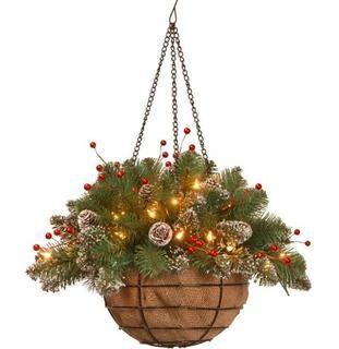 Three Posts Pre-Lit Spruce Hanging Basket (THPS3088)?