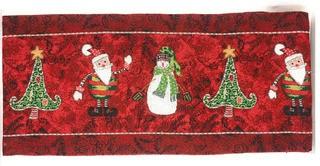 The Holiday Aisle Ortiz Here Comes Santa Claus Woven Tapestry Table Runner (SDBB1097_34396015)72x13"