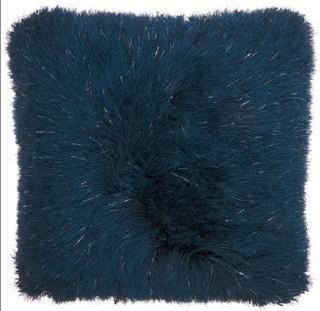 Willa Arlo Interiors Bowyer Shag Throw Pillow (WRLO8475_29122531)Navy,20x20"