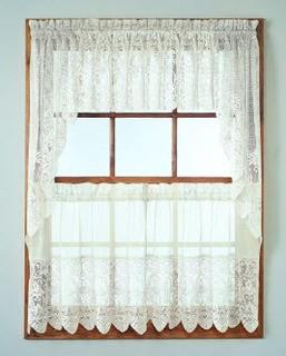 No. 918 Millennial Joy Cafe Tier Curtain (SUNZ1080_15753126_15753127)2Pc, 60Wx24L", Ivory