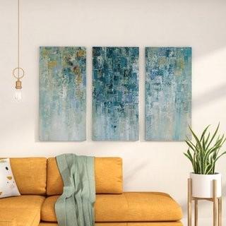 George Oliver 'I Love the Rain' Acrylic Painting Print Multi-Piece Image on Gallery Wrapped Canvas (GOLV2720_23818564)