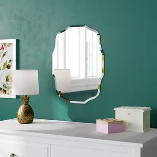 House of Hampton Chiasson Baroque Scalloped Edge Frameless Accent Mirror (MLDP1050)