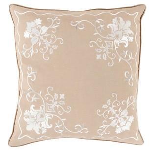 Ophelia & Co. Decatur Throw Pillow With Down Insert 2x20" Ivory/Taupe