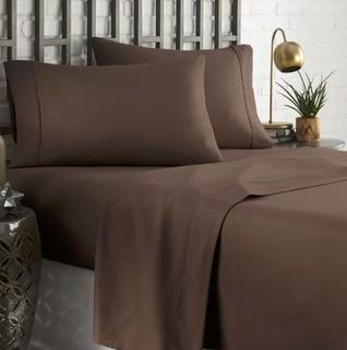 Charlton Home Brookes 1800 Series Platinum Microfiber Sheet Set (CHRL2766_21375805_21375804)Brown,Full