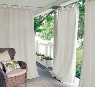 Matine Indoor/Outdoor 2 Curtain Panels 52x95", White