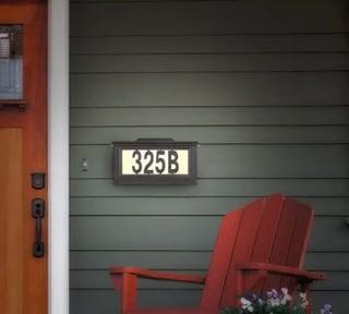 Solar 1-Line Address Plaque Frame Set-As Is